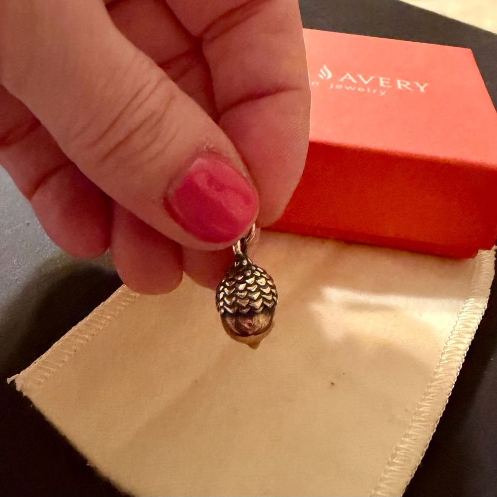 James Avery Silver-Tone Acorn Pendant RETIRED
